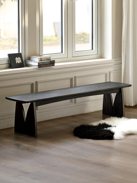 GENJI Arakawa Rustic Solid Wood Dining Bench from GENJI