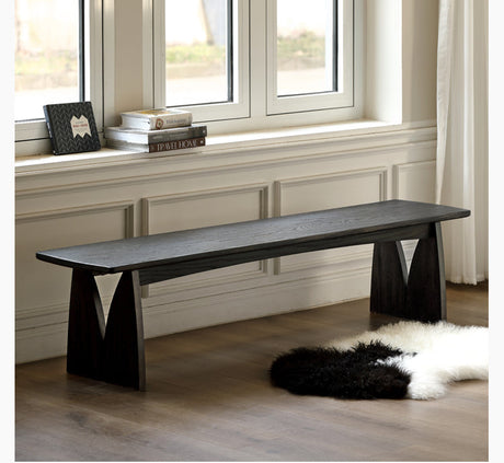 GENJI Arakawa Rustic Solid Wood Dining Bench from GENJI
