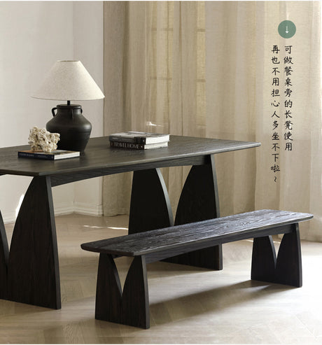 GENJI Arakawa Rustic Solid Wood Dining Bench from GENJI