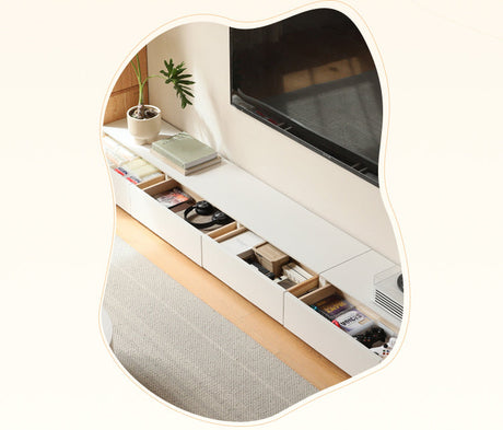 GENJI Aranella Creamy Solid Wood Floor Cabinet. from GENJI