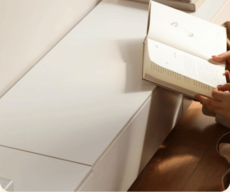 GENJI Aranella Creamy Solid Wood Floor Cabinet. from GENJI