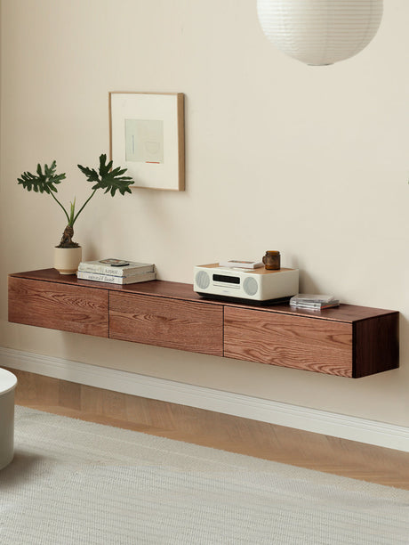 GENJI Callan Sleek Solid Wood Wall-Mounted TV Cabinet from GENJI