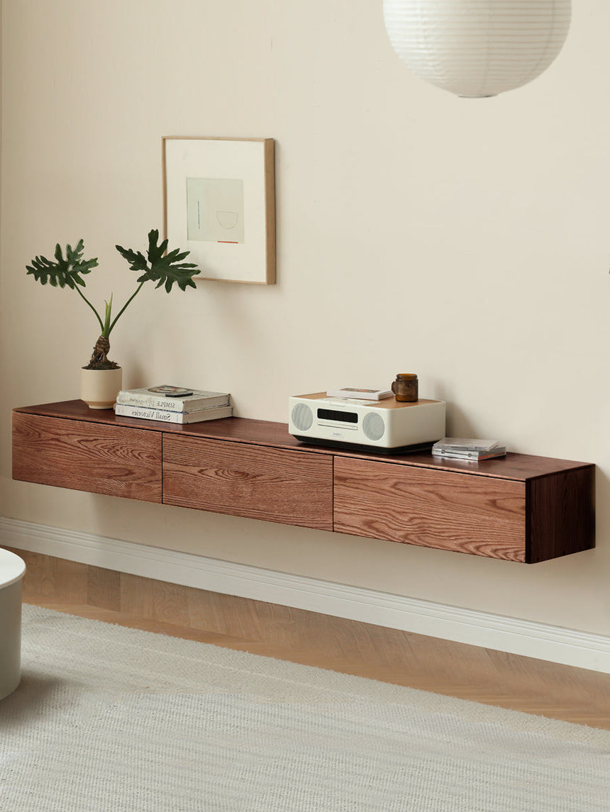 GENJI Callan Sleek Solid Wood Wall-Mounted TV Cabinet from GENJI