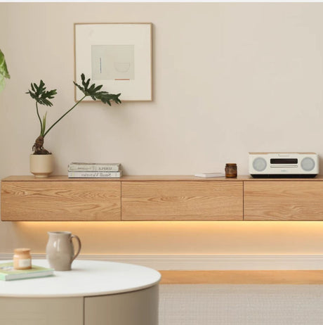 GENJI Callan Sleek Solid Wood Wall-Mounted TV Cabinet from GENJI