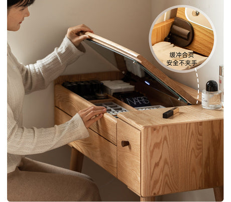 GENJI Callidora Elegant Minimalist Flip Dressing Table from GENJI