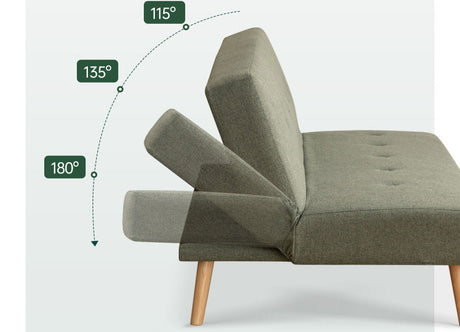 GENJI Elowen Sleek Modern Universal Folding Cloth Sofa from GENJI