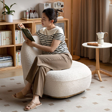 GENJI Emory Modern Light Luxury Lambskin Single Chair from GENJI