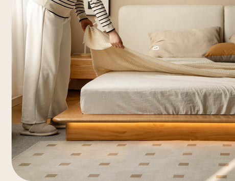 GENJI Harukaze Minimalist Solid Wood Platform Bed from GENJI