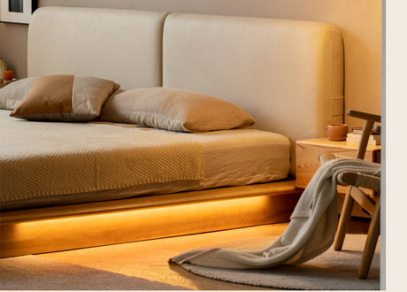 GENJI Harukaze Minimalist Solid Wood Platform Bed from GENJI