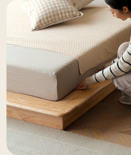 GENJI Harukaze Minimalist Solid Wood Platform Bed from GENJI