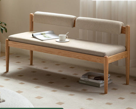 GENJI Haruki Elegant Solid Oak Dining Bench from GENJI