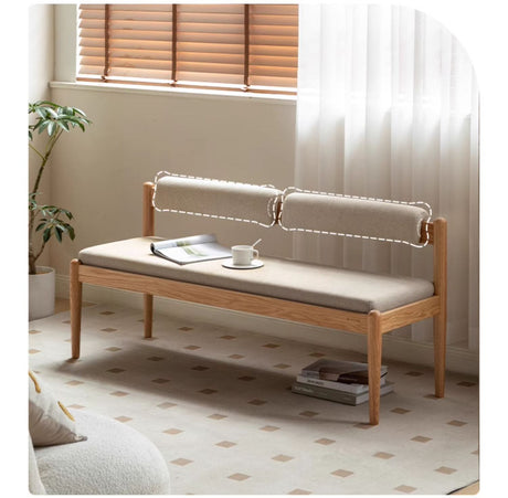 GENJI Haruki Elegant Solid Oak Dining Bench from GENJI