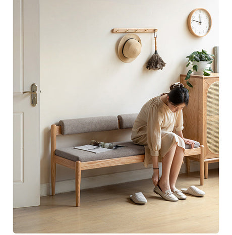 GENJI Haruki Elegant Solid Oak Dining Bench from GENJI