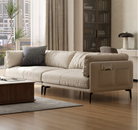 GENJI Haruki Luxurious Leather Down Sofa from GENJI