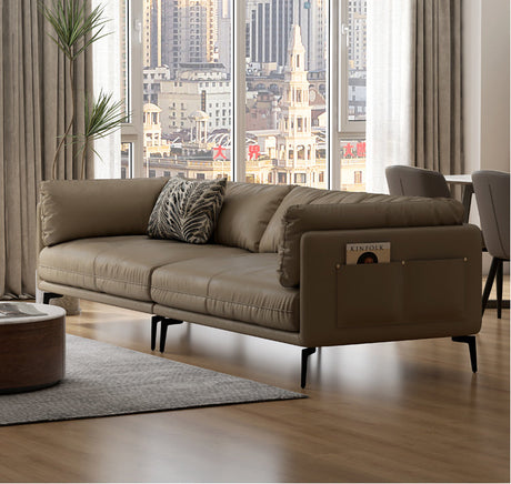 GENJI Haruki Luxurious Leather Down Sofa from GENJI