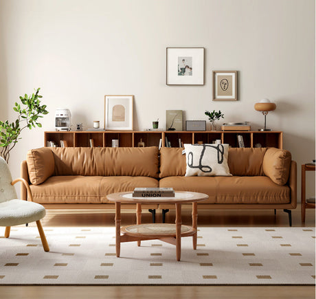 GENJI Haruki Luxurious Leather Down Sofa from GENJI