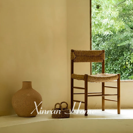 GENJI Haruki Minimalist Vintage Rattan Dining Chair from GENJI
