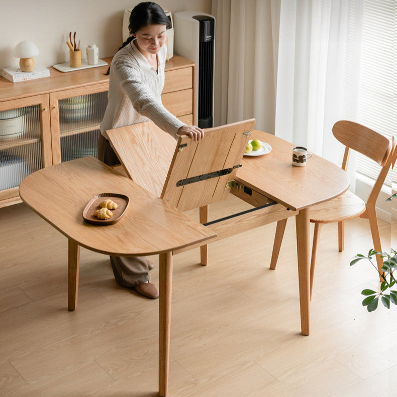 GENJI Haruki Rustic Space-Saving Oak Dining Table from GENJI