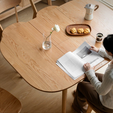 GENJI Haruki Rustic Space-Saving Oak Dining Table from GENJI
