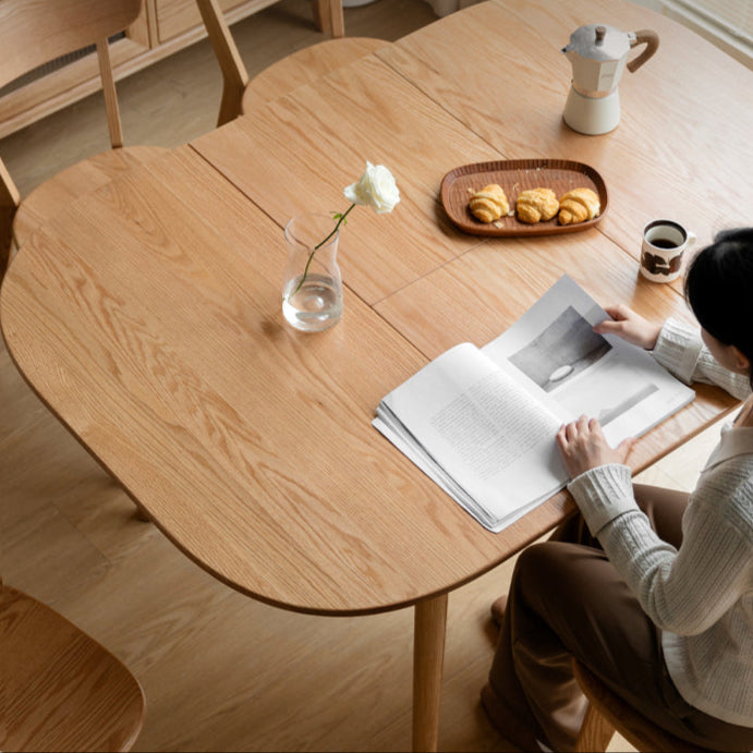 GENJI Haruki Rustic Space-Saving Oak Dining Table from GENJI