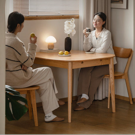 GENJI Haruki Rustic Space-Saving Oak Dining Table from GENJI