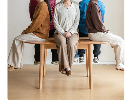 GENJI Haruki Rustic Space-Saving Oak Dining Table from GENJI