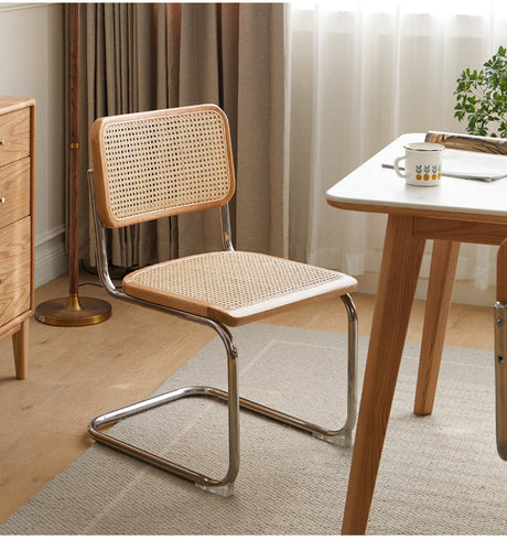 GENJI Haruto Elegant Rattan Backrest Dining Chair from GENJI