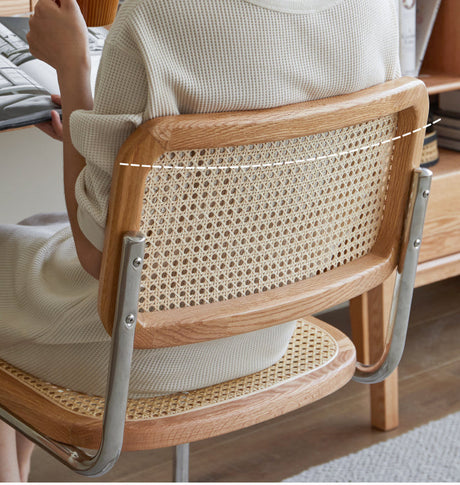 GENJI Haruto Elegant Rattan Backrest Dining Chair from GENJI
