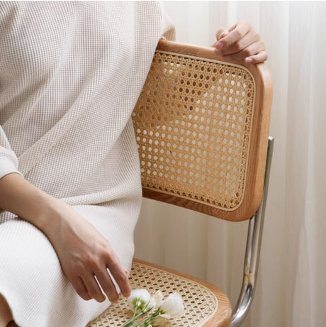 GENJI Haruto Elegant Rattan Backrest Dining Chair from GENJI