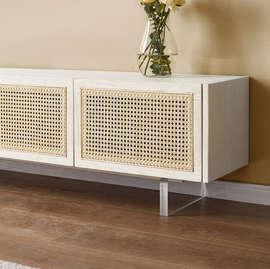 GENJI Haruto Solid Wood Cream Floating TV Cabinet from GENJI