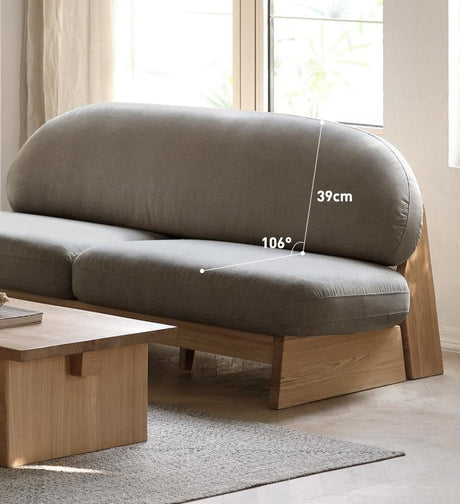 GENJI Hiroshi Elegant Small-Sized Solid Wood Sofa from GENJI