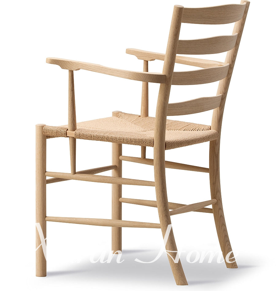 GENJI Hiroshi Elegant Solid Wood Retro Armchair Dining Chair from GENJI