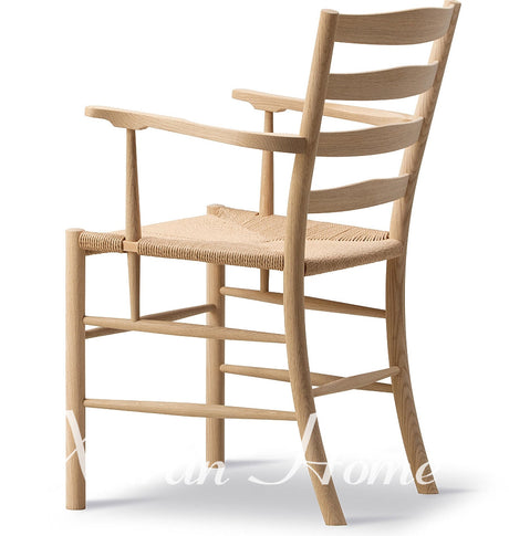 GENJI Hiroshi Elegant Solid Wood Retro Armchair Dining Chair from GENJI