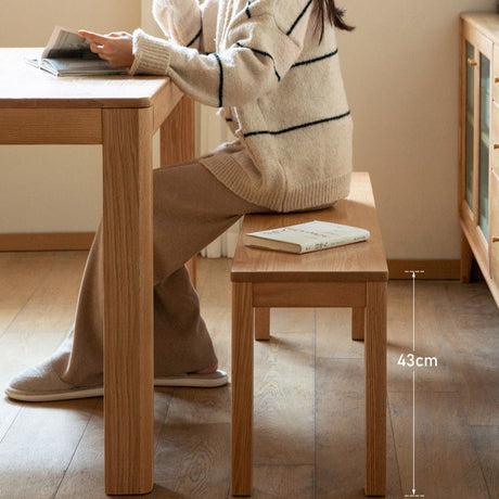 GENJI Hiroshi Minimalist Solid Wood Bench from GENJI
