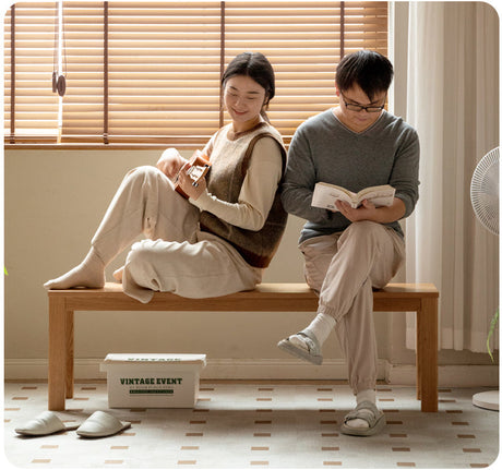 GENJI Hiroshi Minimalist Solid Wood Bench from GENJI