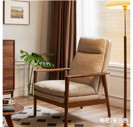 GENJI Hiroshi Sleek Solid Wood Lounge Chair from GENJI