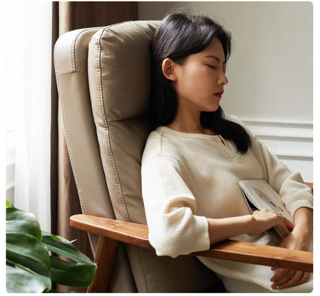 GENJI Hiroshi Sleek Solid Wood Lounge Chair from GENJI
