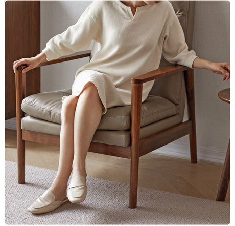 GENJI Hiroshi Sleek Solid Wood Lounge Chair from GENJI