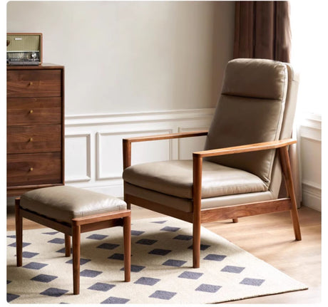GENJI Hiroshi Sleek Solid Wood Lounge Chair from GENJI
