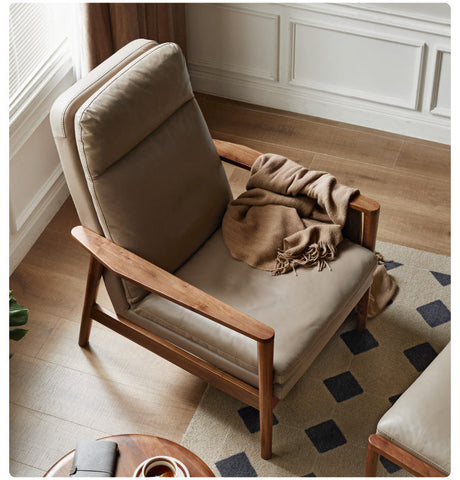 GENJI Hiroshi Sleek Solid Wood Lounge Chair from GENJI