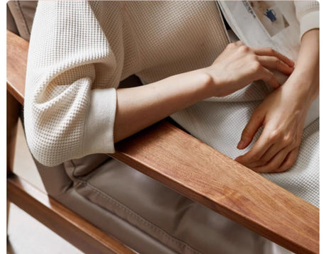 GENJI Hiroshi Sleek Solid Wood Lounge Chair from GENJI