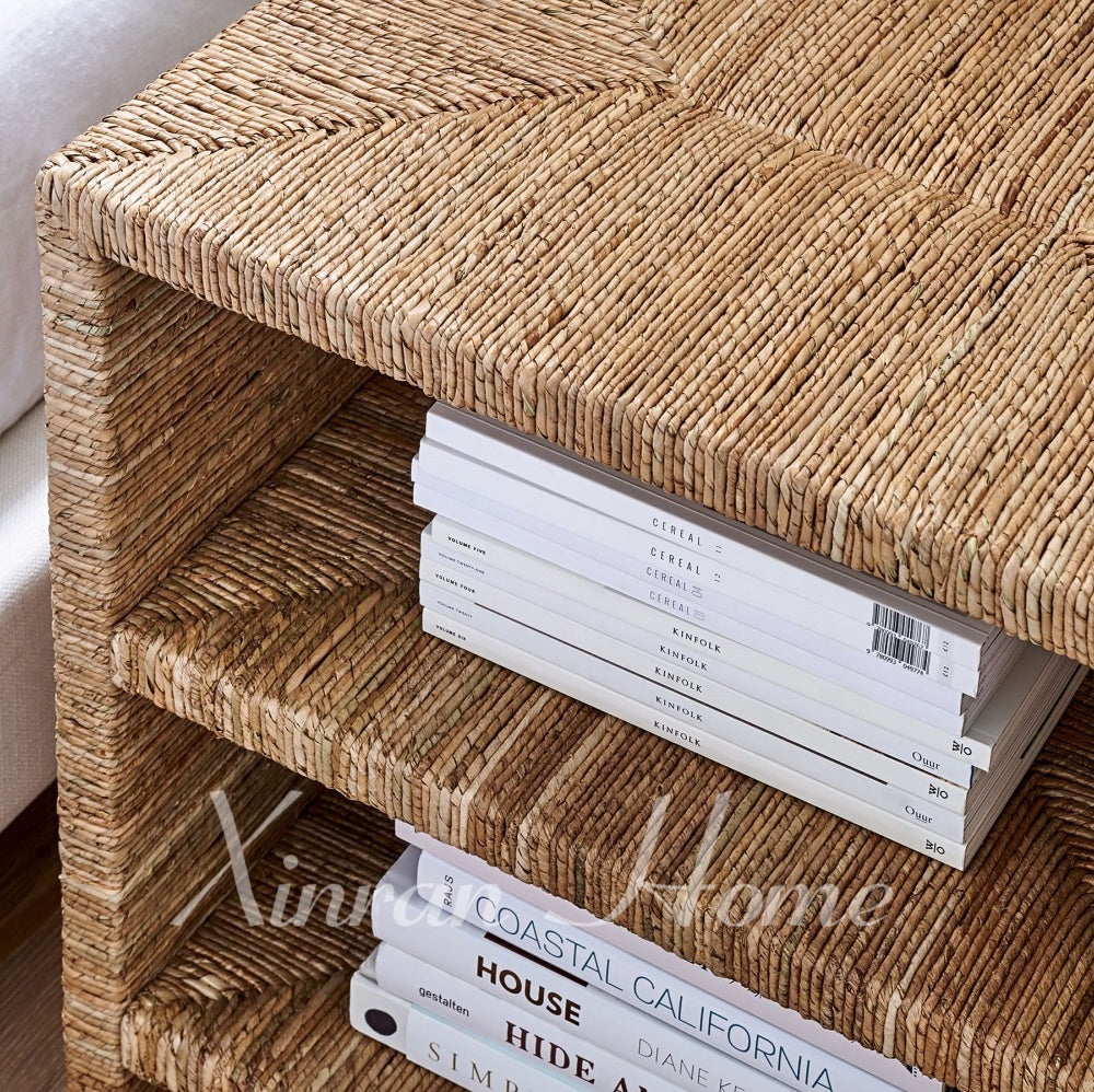 GENJI Isadora Eco-Friendly Woven Rattan Bedside Table from GENJI