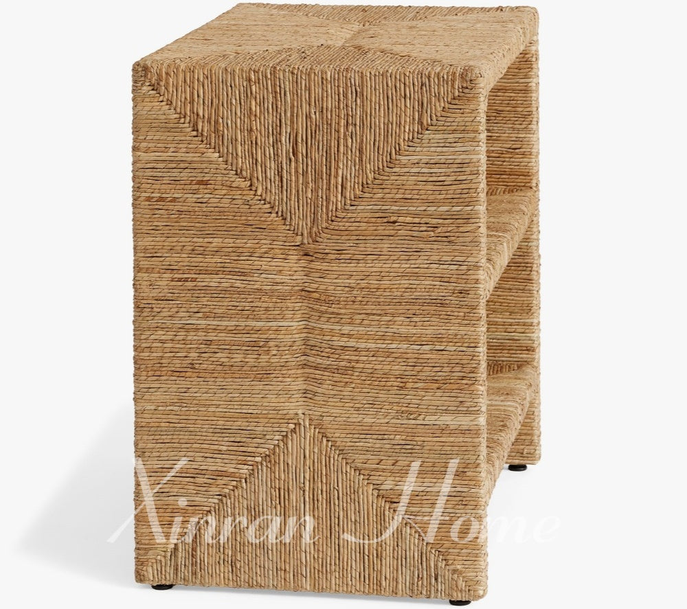 GENJI Isadora Eco-Friendly Woven Rattan Bedside Table from GENJI