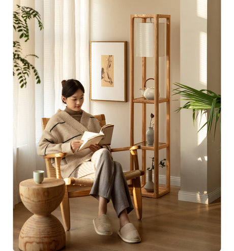 GENJI Isadora Elegant Solid Wood Shelf Cabinet from GENJI