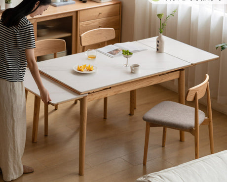 GENJI Isadora Solid Wood Retractable Dining Table from GENJI