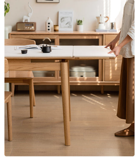 GENJI Isadora Solid Wood Retractable Dining Table from GENJI