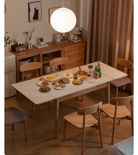 GENJI Isadora Solid Wood Retractable Dining Table from GENJI