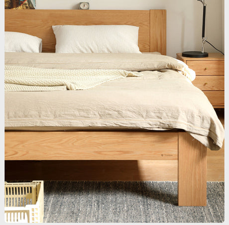 GENJI Isamu Solid Wood Modern Minimalist Oak Single Bed from GENJI