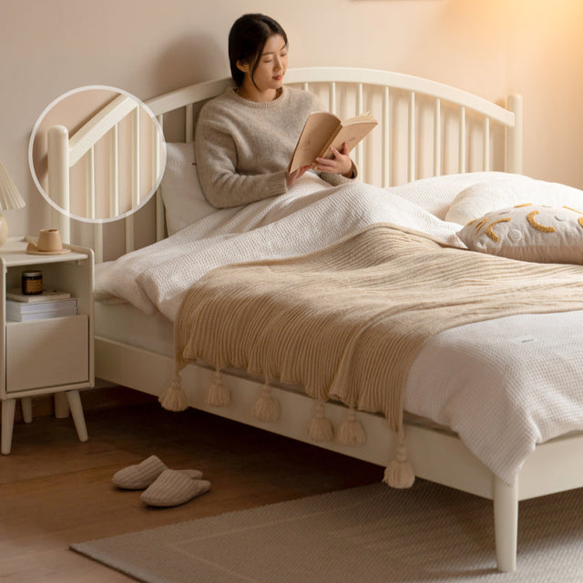 GENJI Ishikawa Elegant Solid Wood Bed from GENJI