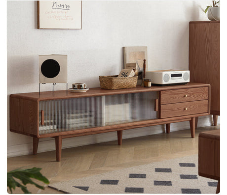 GENJI Ishtar Modern Oak Storage Cabinet and Coffee Table Combo. from GENJI